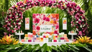 Enchanting Floral Soaps Display